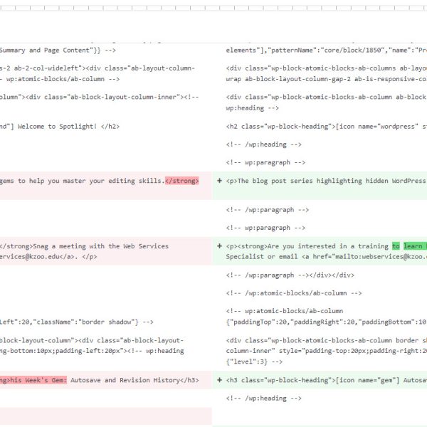 Spotlight: Autosave and Revision History